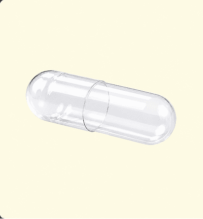 Clear two-piece empty capsule