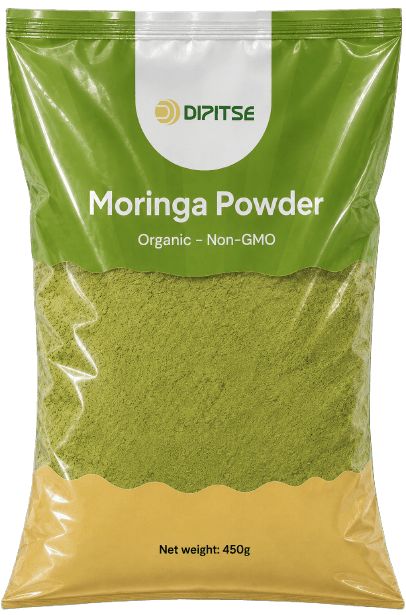 Moringa Powder pouch, front view