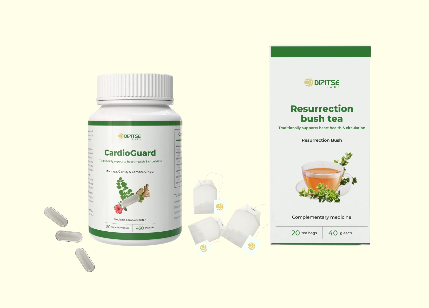 Dipitse Labs herbal product mockup